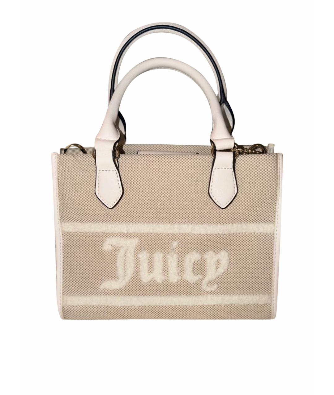JUICY COUTURE Бежевая сумка с короткими ручками из искусственной кожи, фото 1
