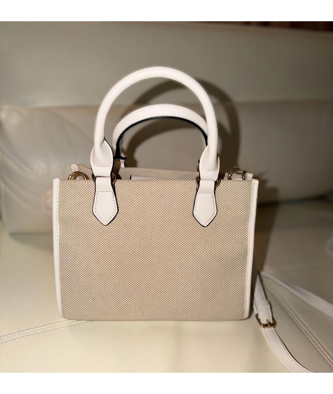 JUICY COUTURE Бежевая сумка с короткими ручками из искусственной кожи, фото 3