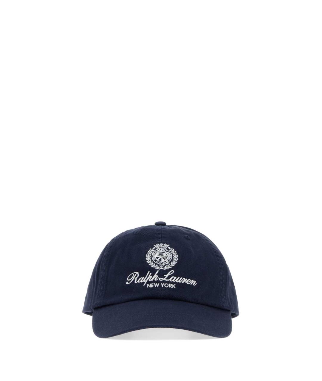 POLO RALPH LAUREN Темно-синяя хлопковая кепка/бейсболка, фото 1