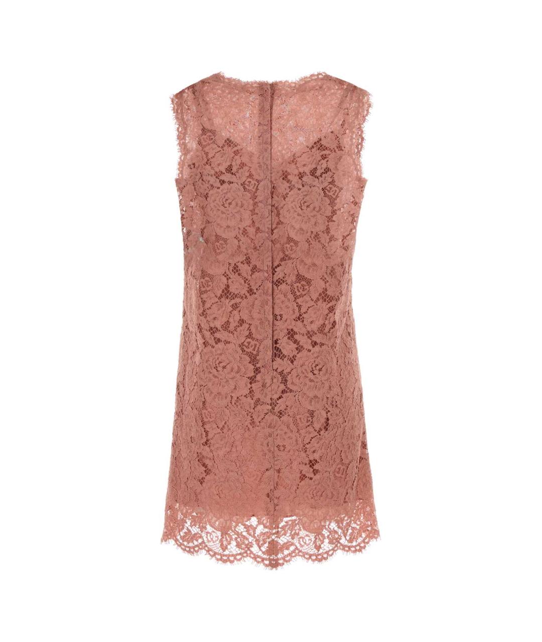 DOLCE&GABBANA Розовое вискозное коктейльное платье, фото 2