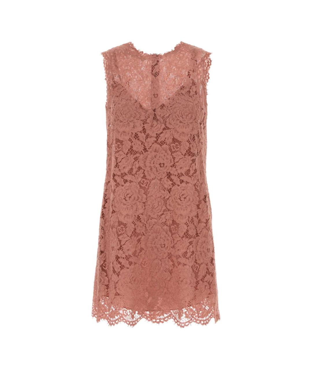 DOLCE&GABBANA Розовое вискозное коктейльное платье, фото 1