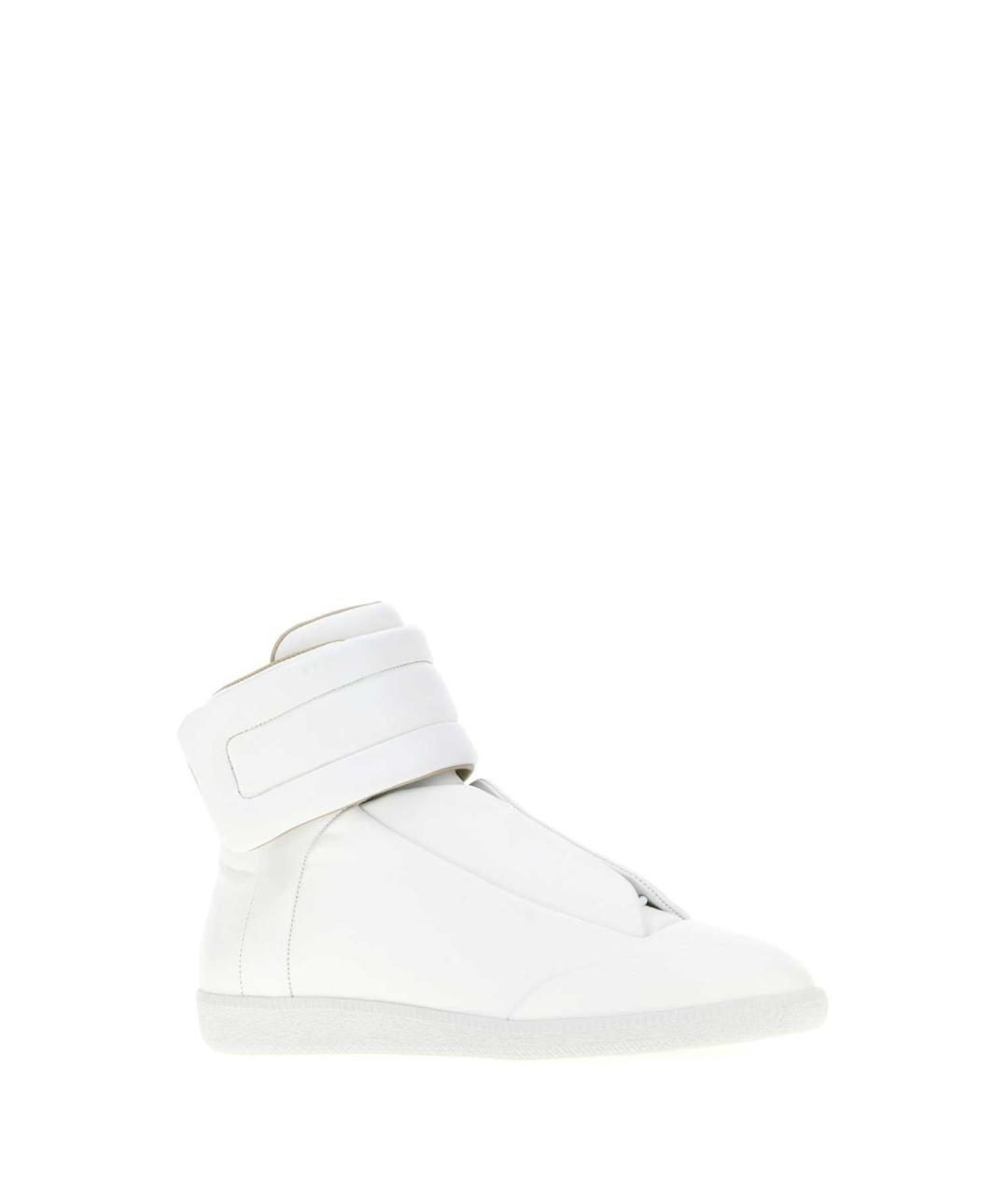 MAISON MARGIELA Белые кожаные низкие кроссовки / кеды, фото 2