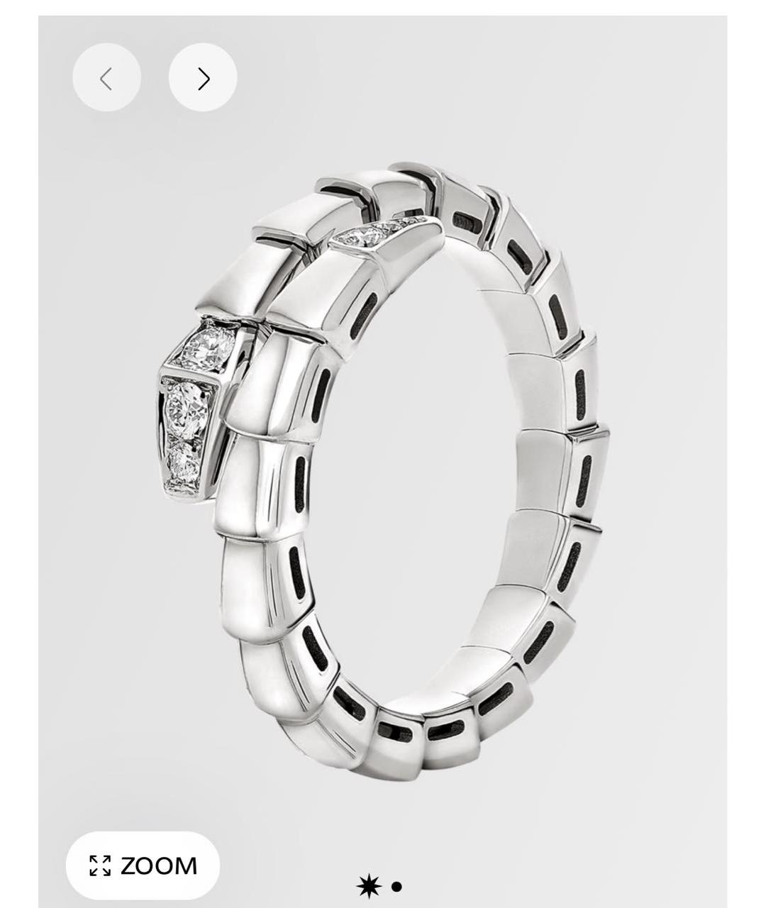 BVLGARI Серебряное кольцо из белого золота, фото 4