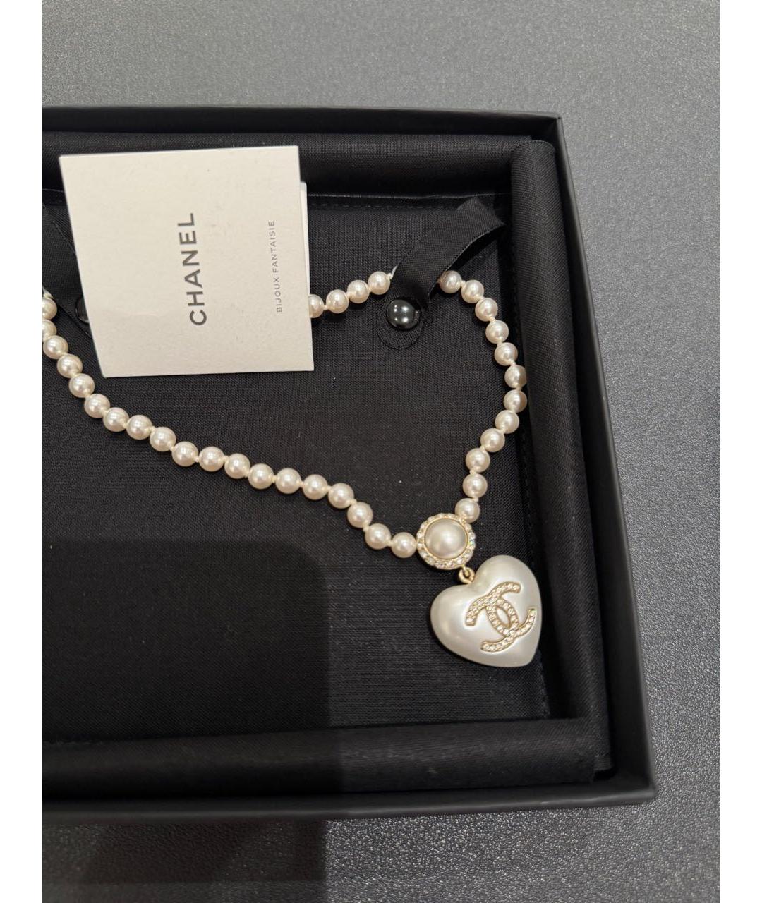 CHANEL Бежевый чокер, фото 6