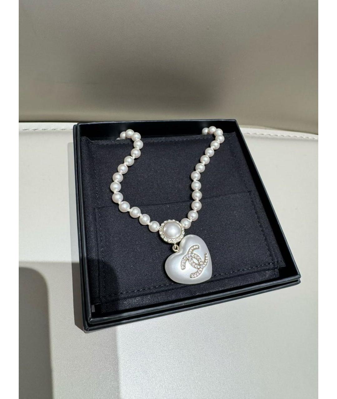 CHANEL Бежевый чокер, фото 5