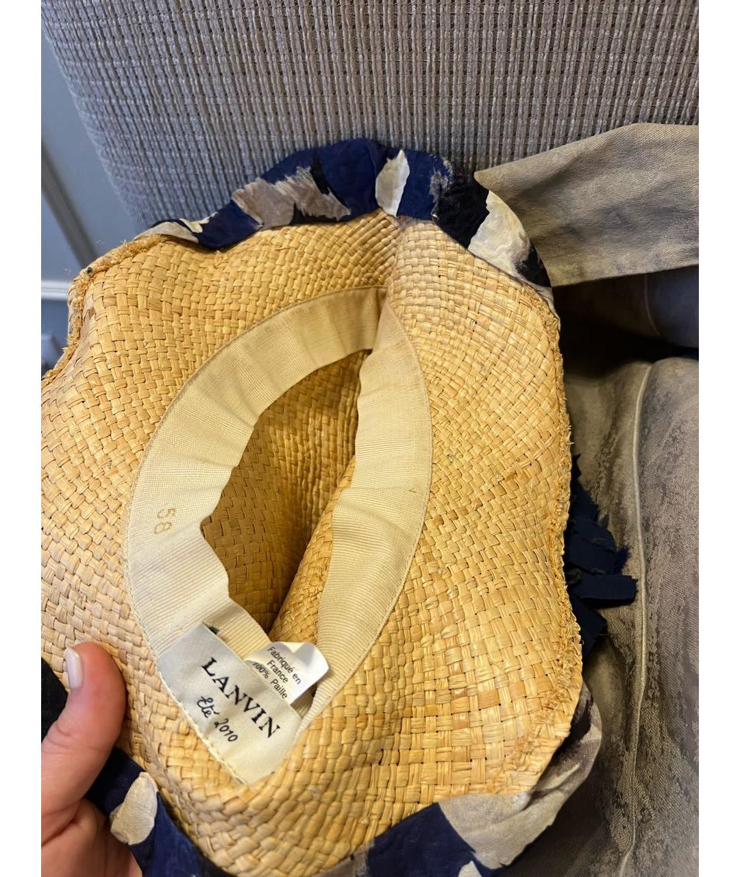 LANVIN Мульти соломенная шляпа, фото 4