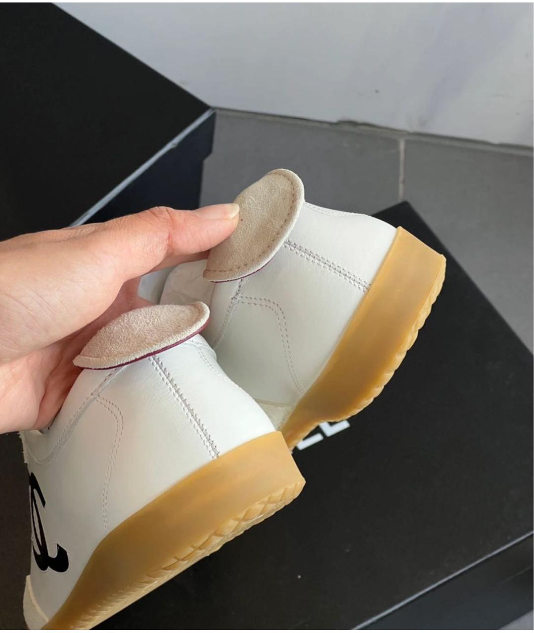 CHANEL Белые кожаные кеды, фото 8