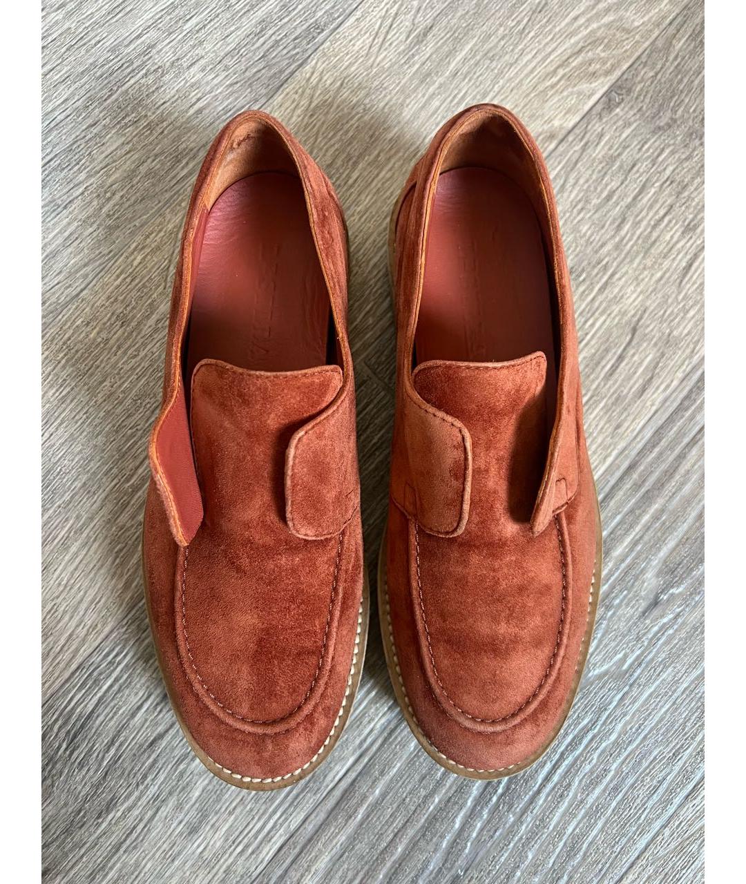 LE SILLA Оранжевые замшевые лоферы, фото 2