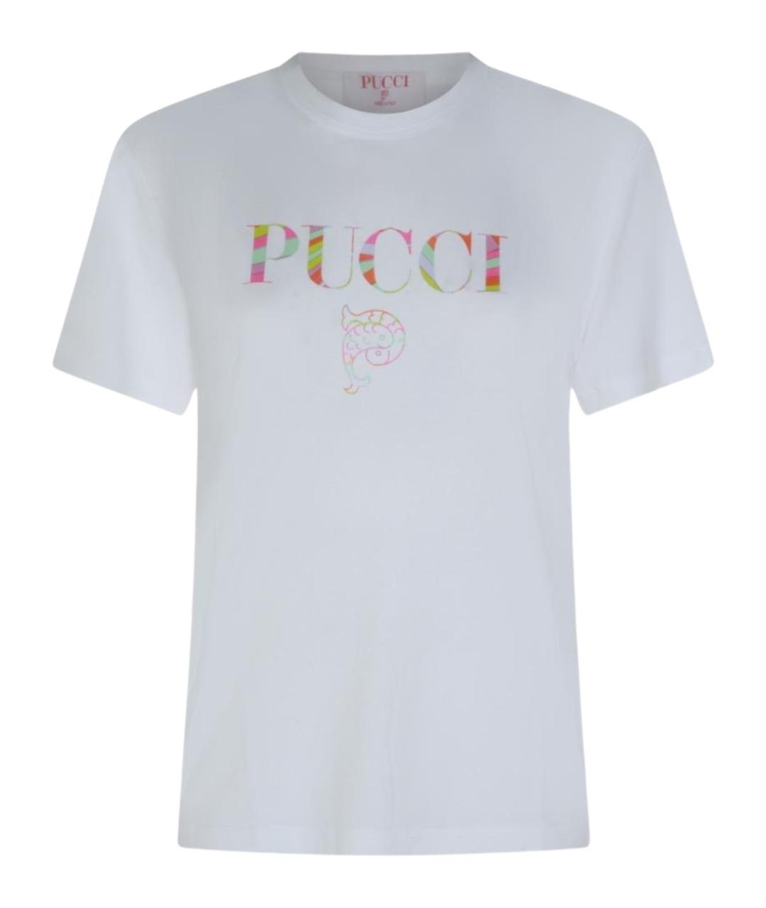 EMILIO PUCCI Белая хлопковая футболка, фото 1