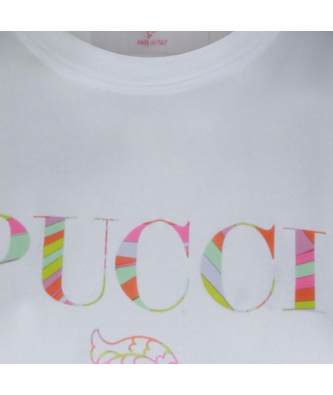 EMILIO PUCCI Белая хлопковая футболка, фото 3