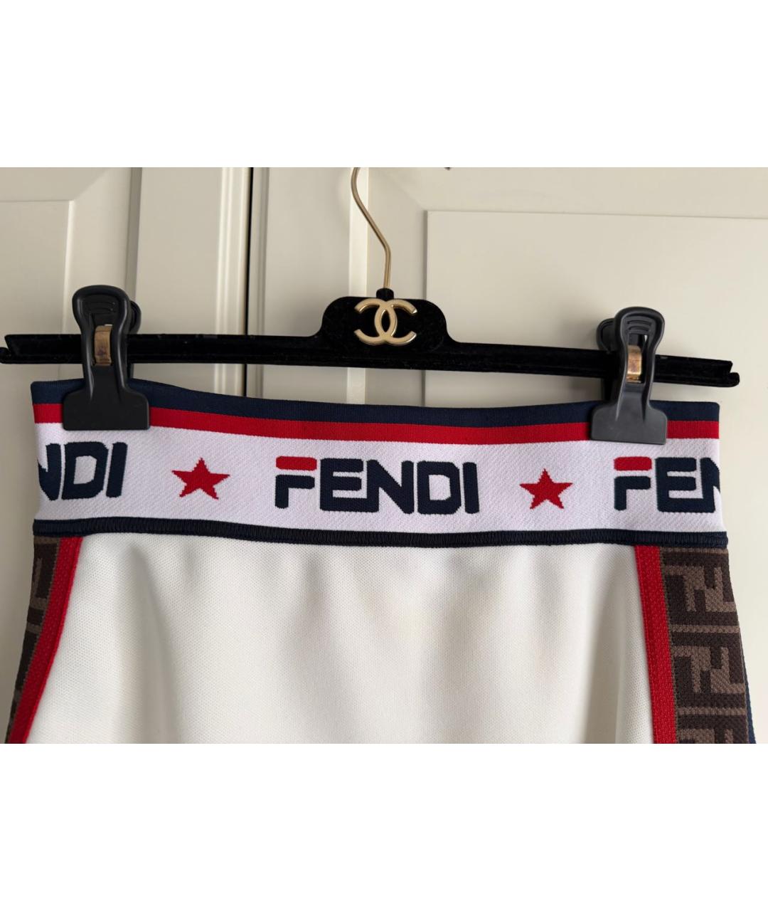 FENDI Белая юбка миди, фото 7