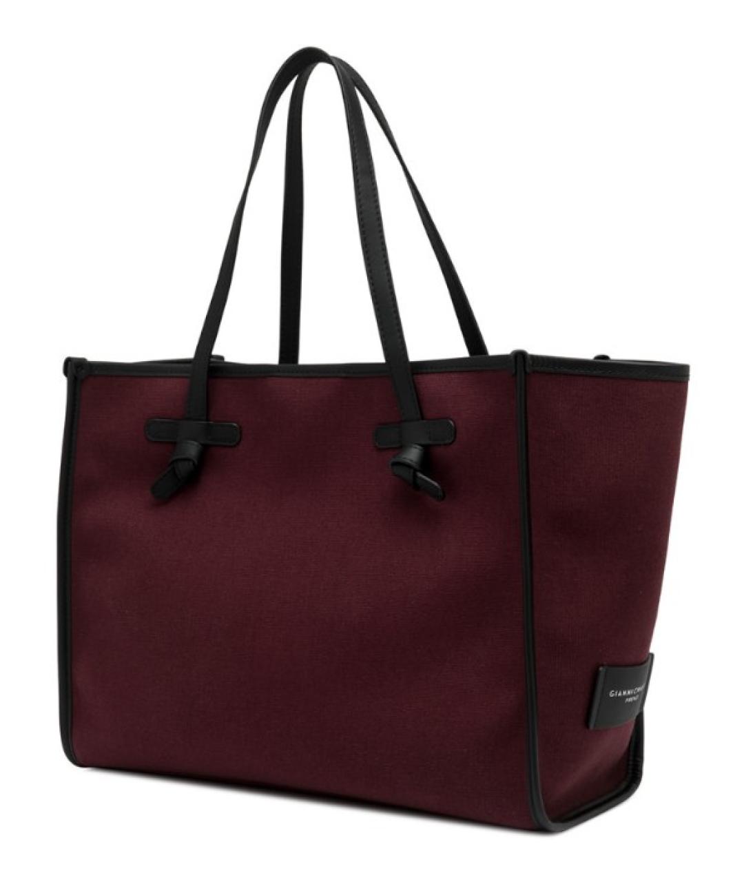Gianni Chiarini Бордовая тканевая сумка тоут, фото 2