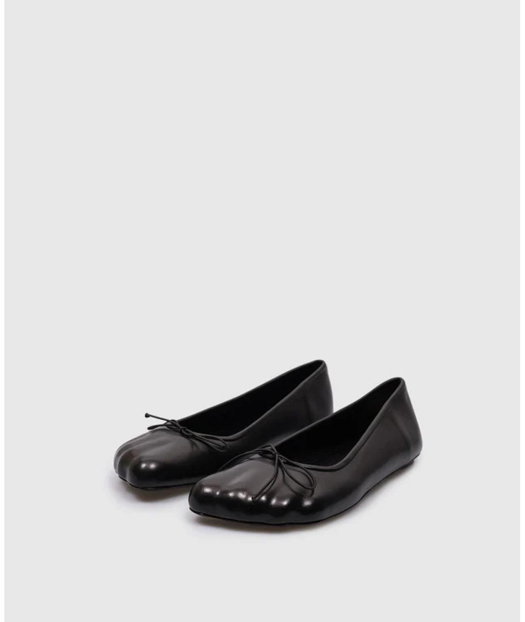 BALENCIAGA Черные кожаные балетки, фото 2