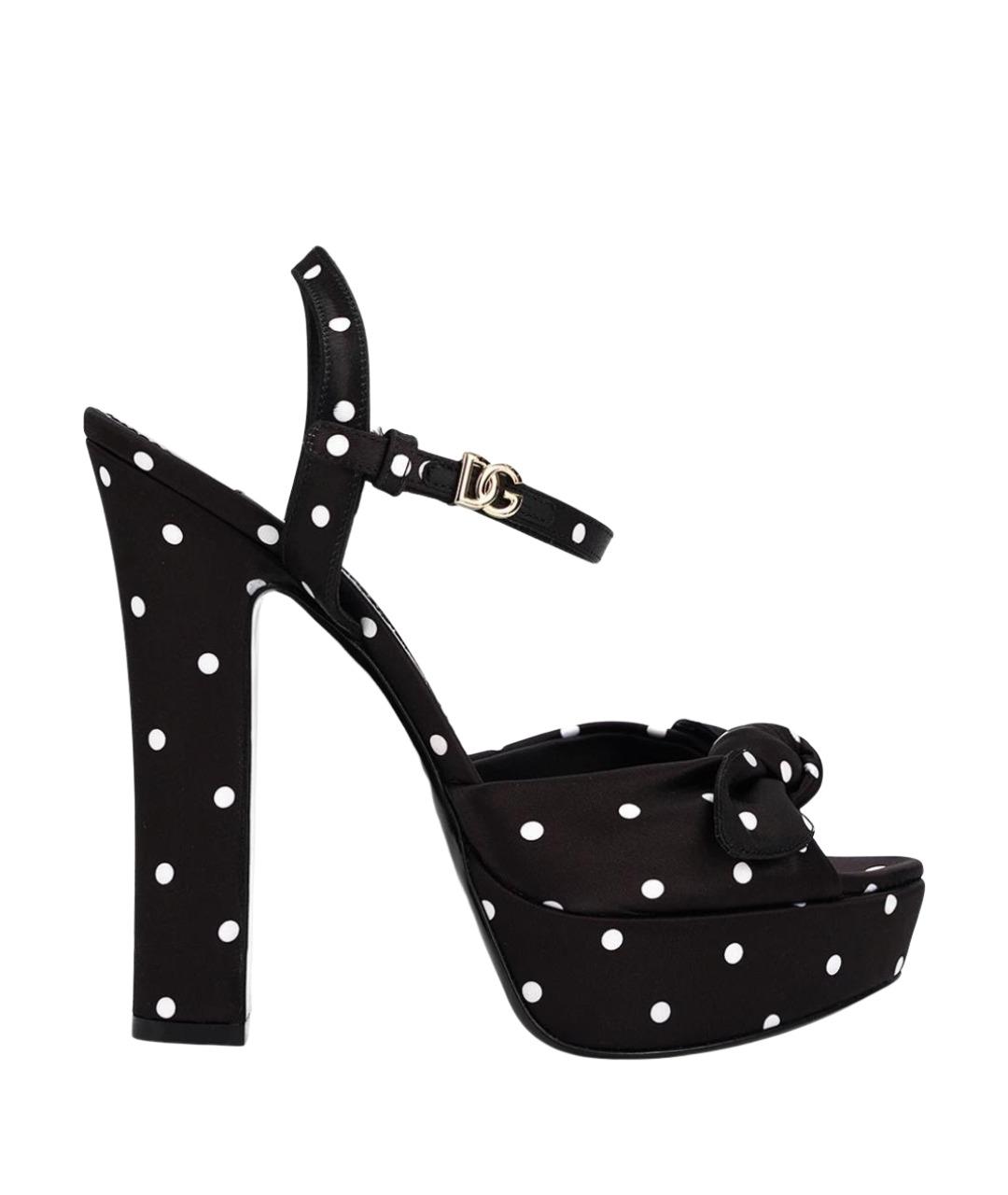 DOLCE&GABBANA Черные босоножки, фото 1