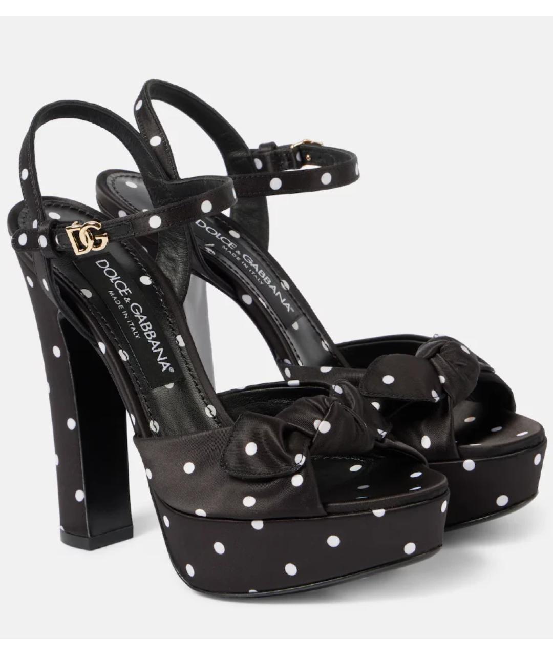 DOLCE&GABBANA Черные босоножки, фото 2