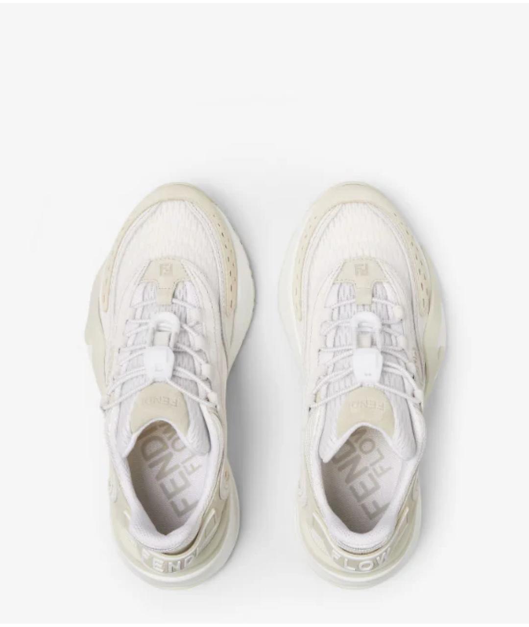 FENDI Бежевые синтетические кроссовки, фото 2