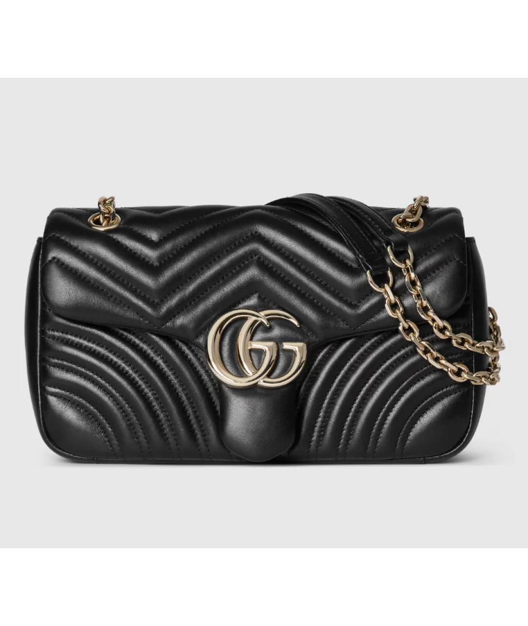 GUCCI Черная кожаная сумка через плечо, фото 5