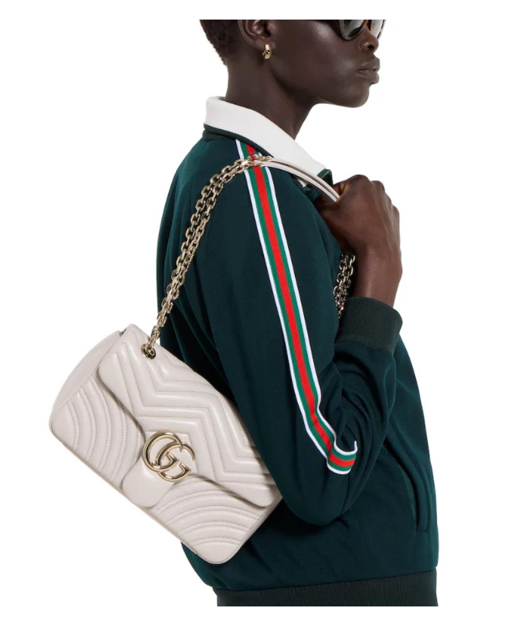 GUCCI Серая кожаная сумка через плечо, фото 4