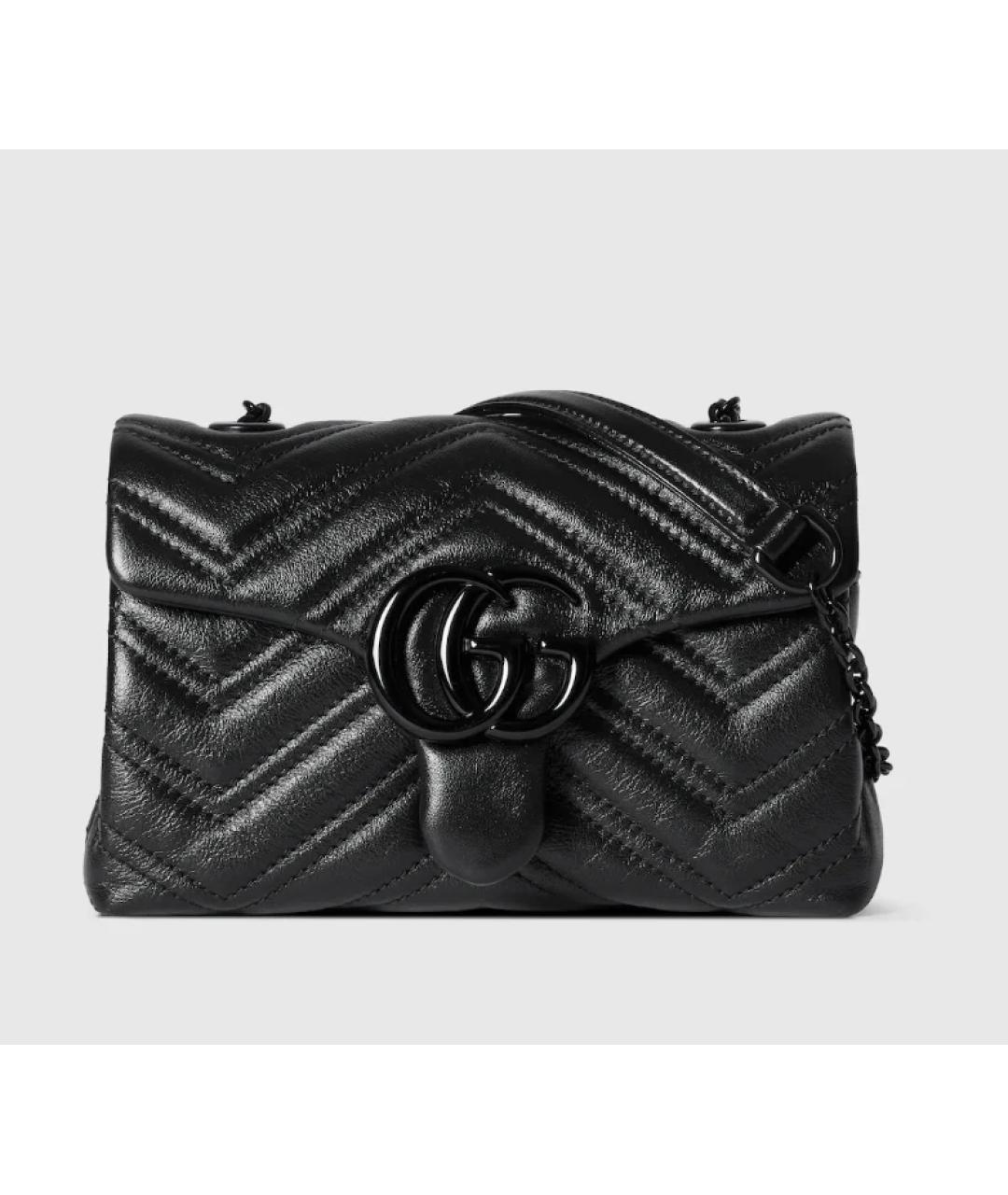 GUCCI Черная кожаная сумка через плечо, фото 4