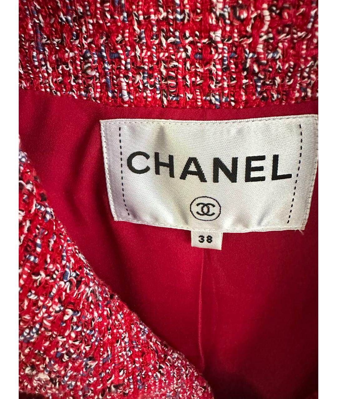 CHANEL Коралловый хлопковый жакет/пиджак, фото 3