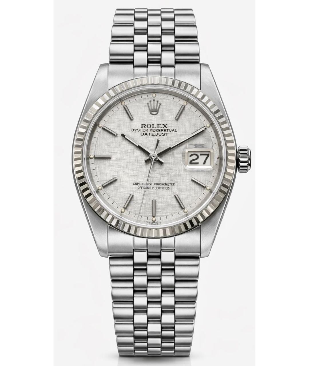 ROLEX Серебряные металлические часы, фото 9