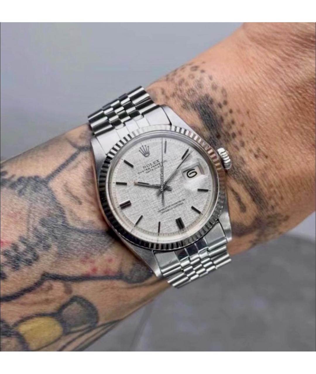 ROLEX Серебряные металлические часы, фото 7