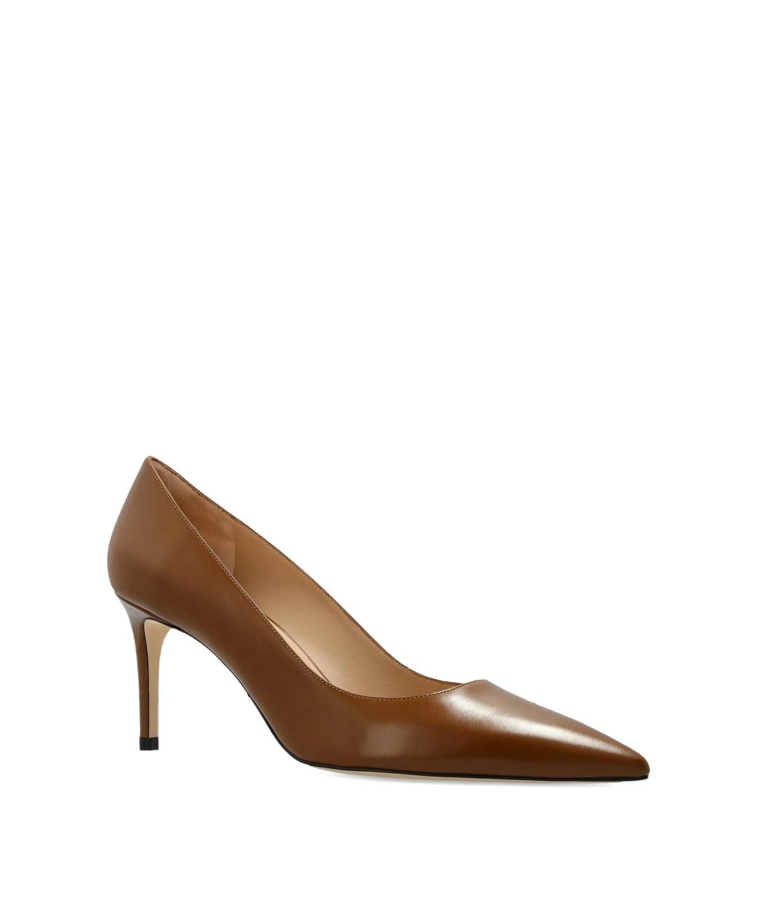 STUART WEITZMAN Коричневые кожаные туфли, фото 2