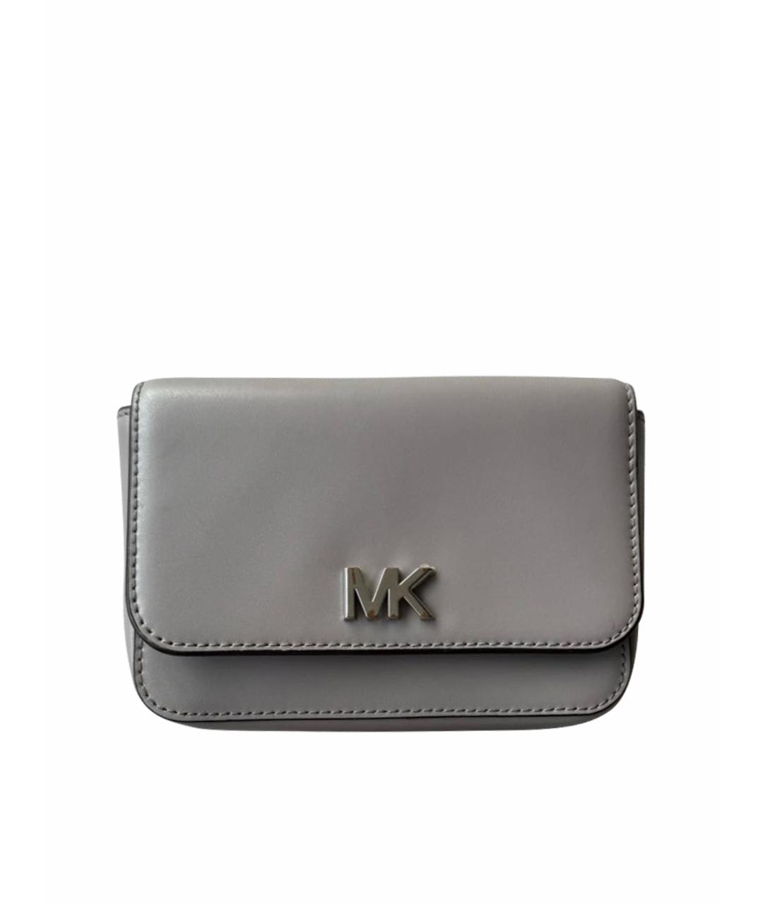 MICHAEL KORS Антрацитовая кожаная поясная сумка, фото 1