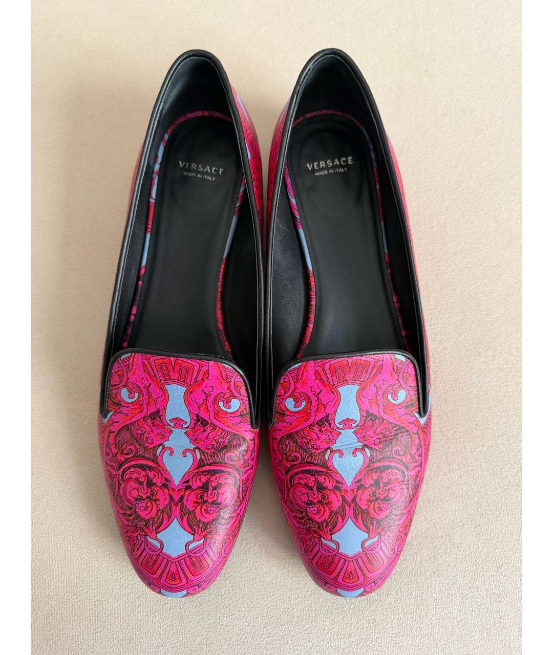 VERSACE Мульти кожаные лоферы, фото 3