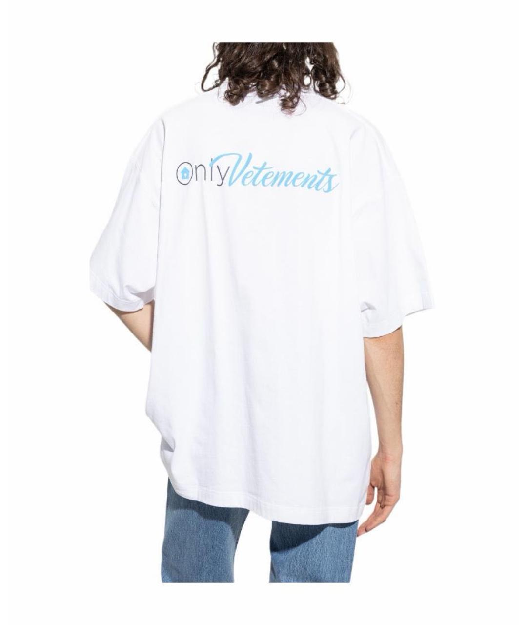 VETEMENTS Белая хлопковая футболка, фото 6