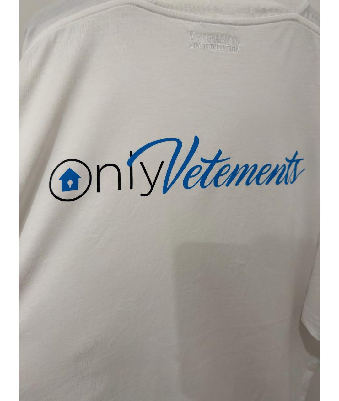 VETEMENTS Белая хлопковая футболка, фото 5