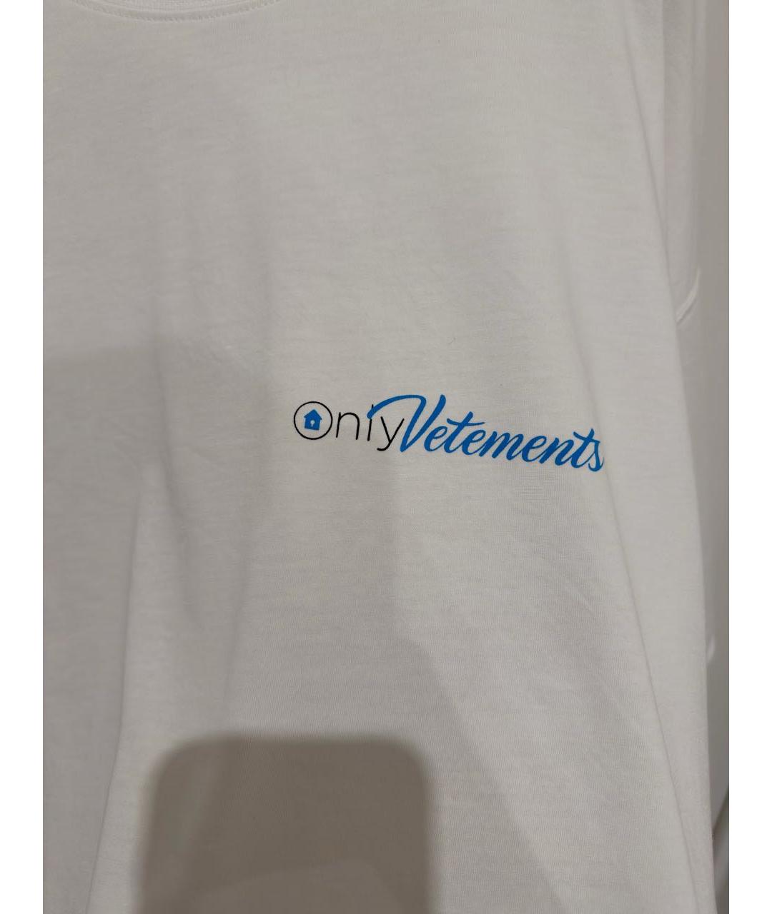 VETEMENTS Белая хлопковая футболка, фото 3