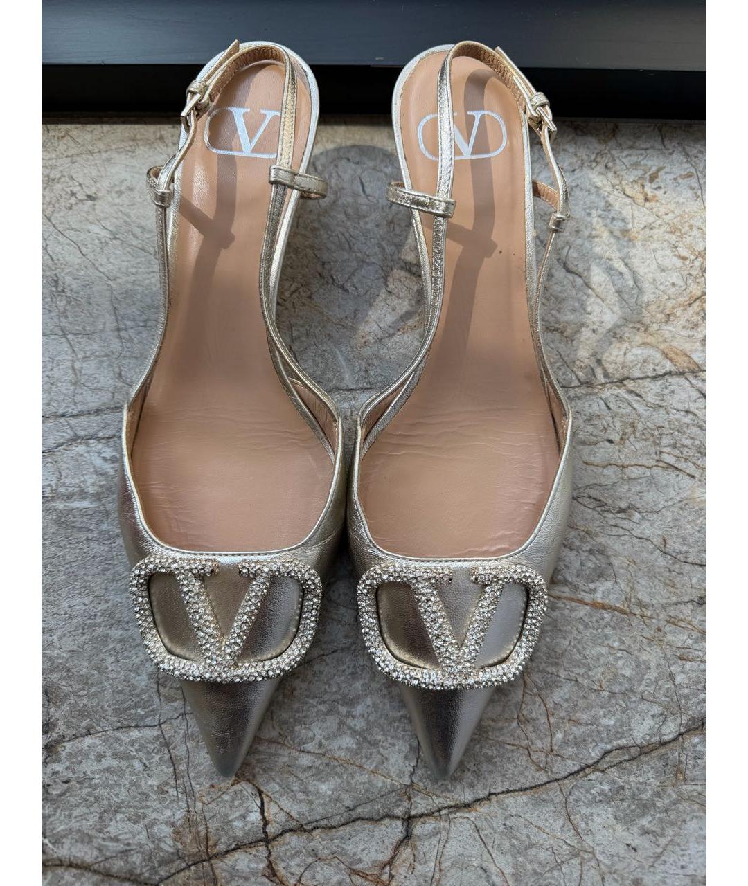 VALENTINO Серебряные кожаные туфли, фото 3