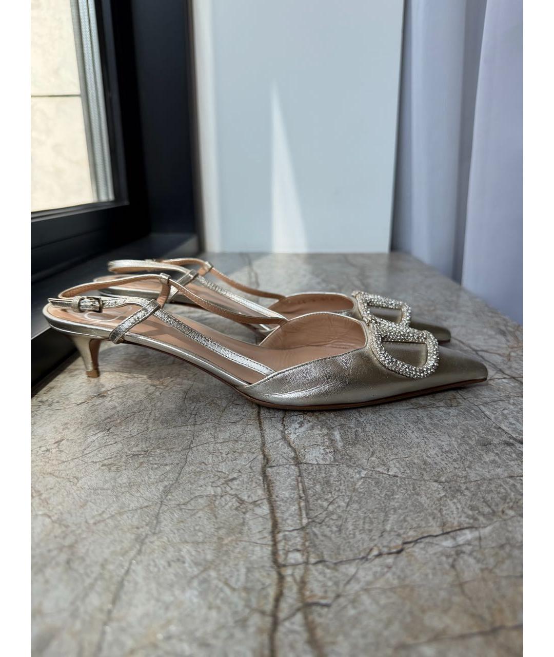 VALENTINO Серебряные кожаные туфли, фото 9