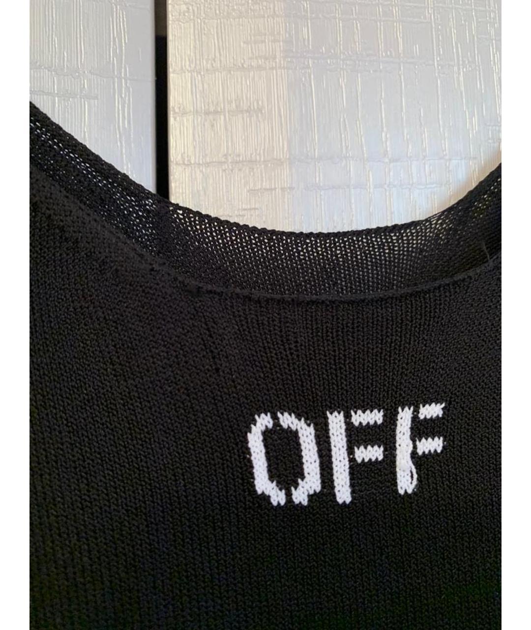 OFF-WHITE Черное повседневное платье, фото 4