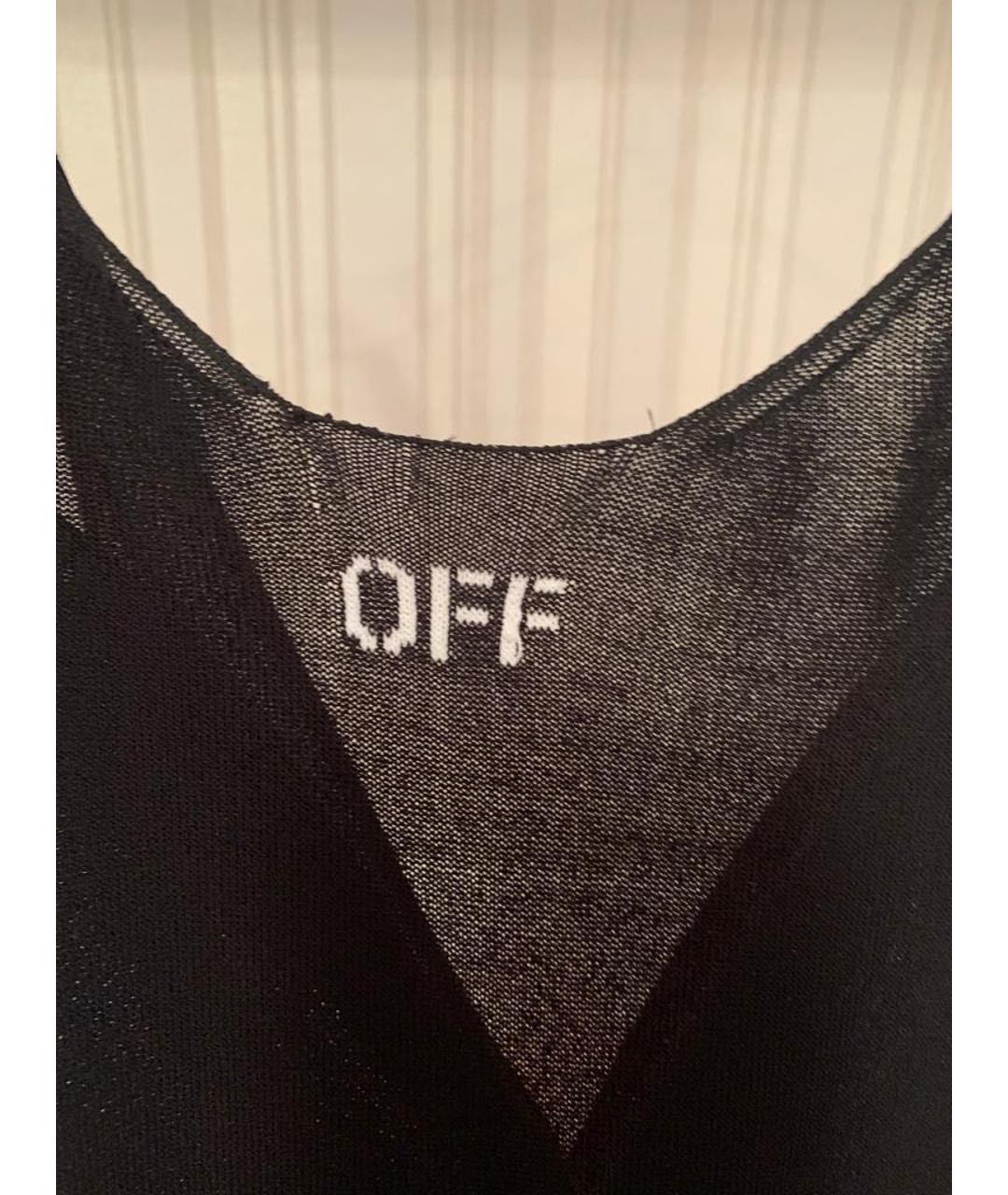 OFF-WHITE Черное повседневное платье, фото 3
