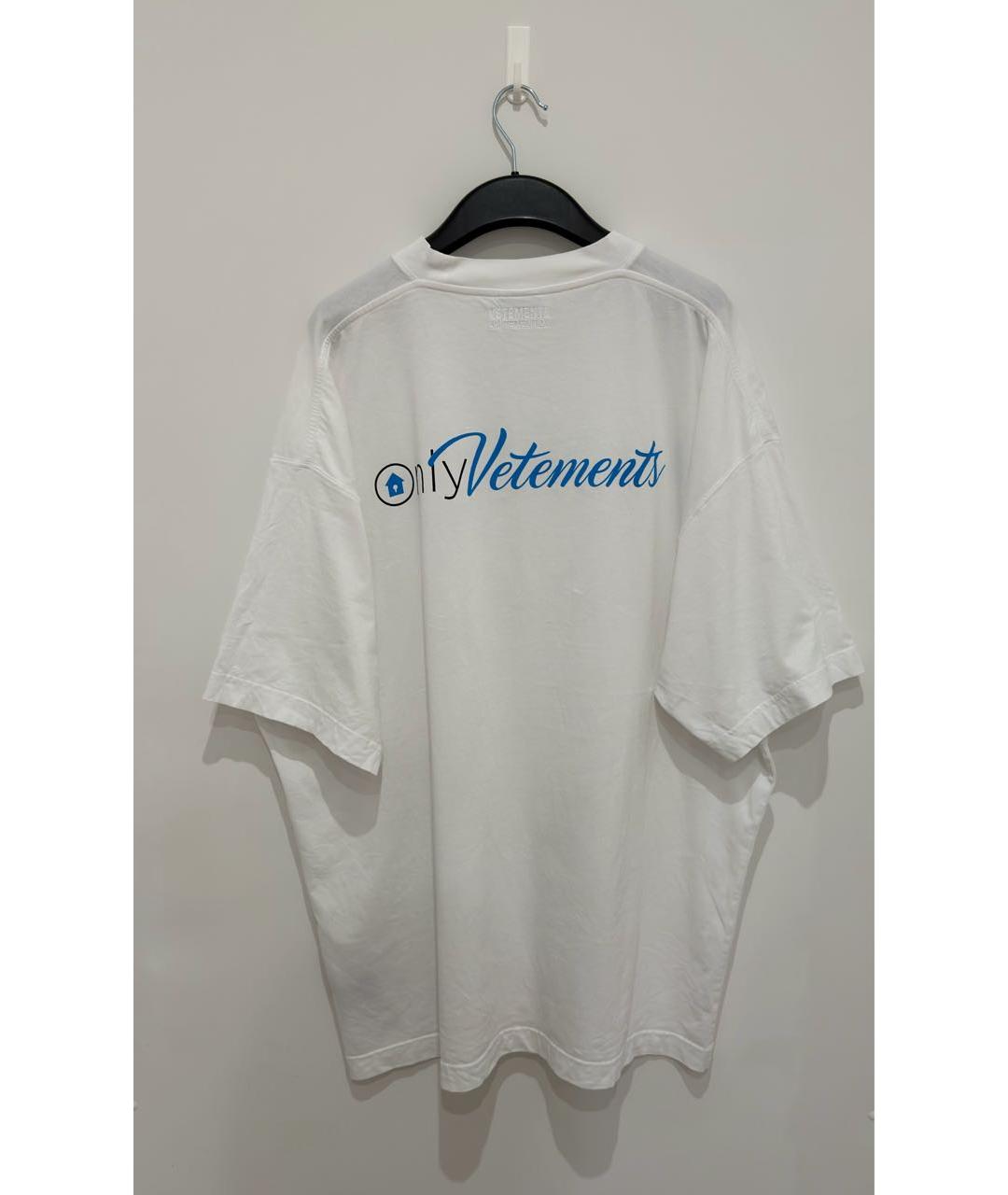 VETEMENTS Белая хлопковая футболка, фото 4