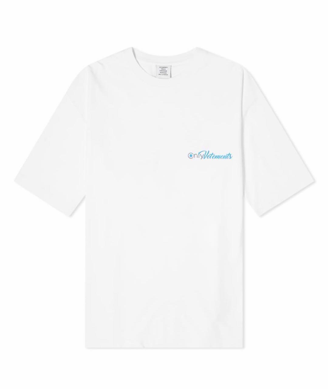 VETEMENTS Белая хлопковая футболка, фото 1