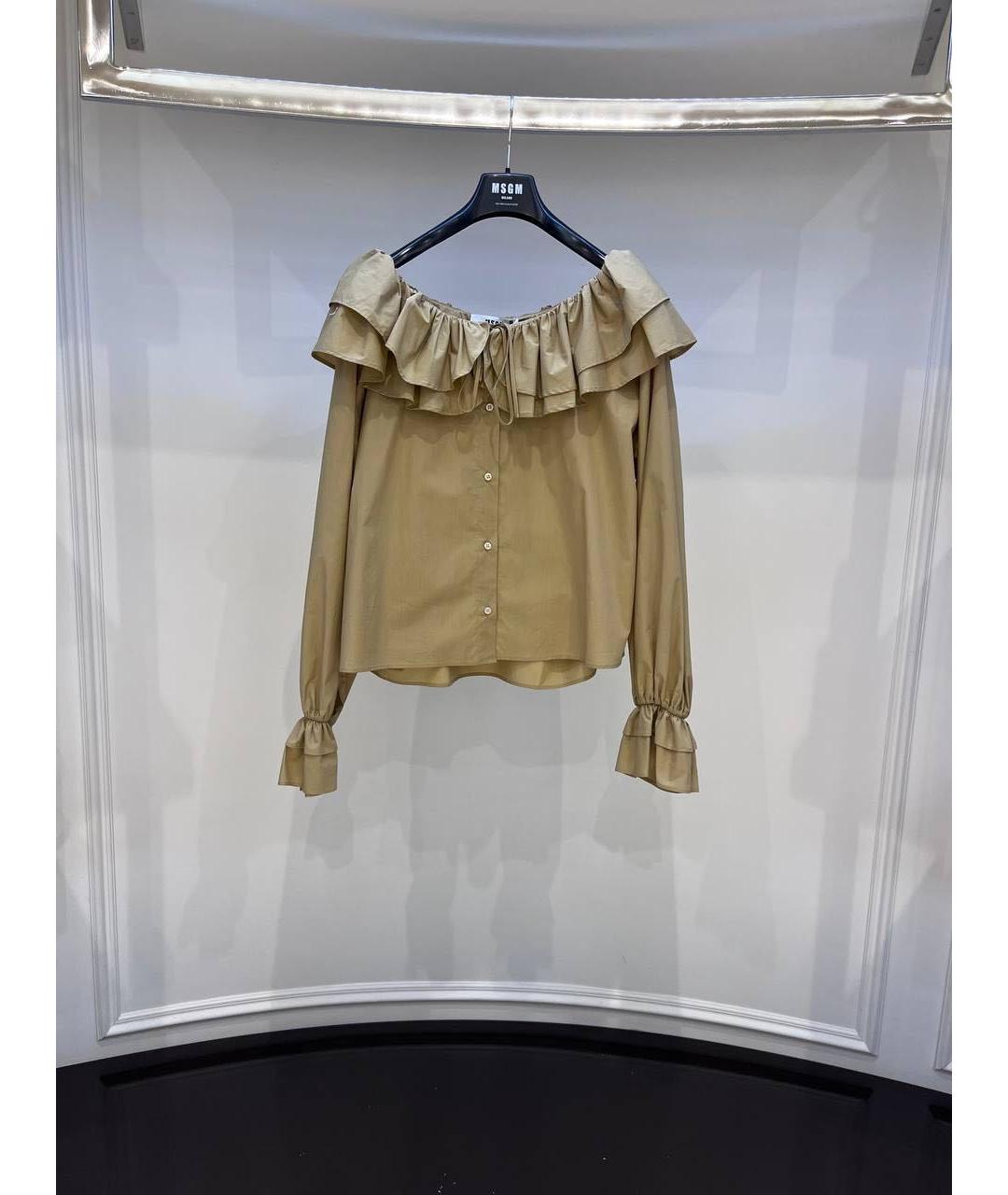 MSGM Бежевая блузы, фото 3