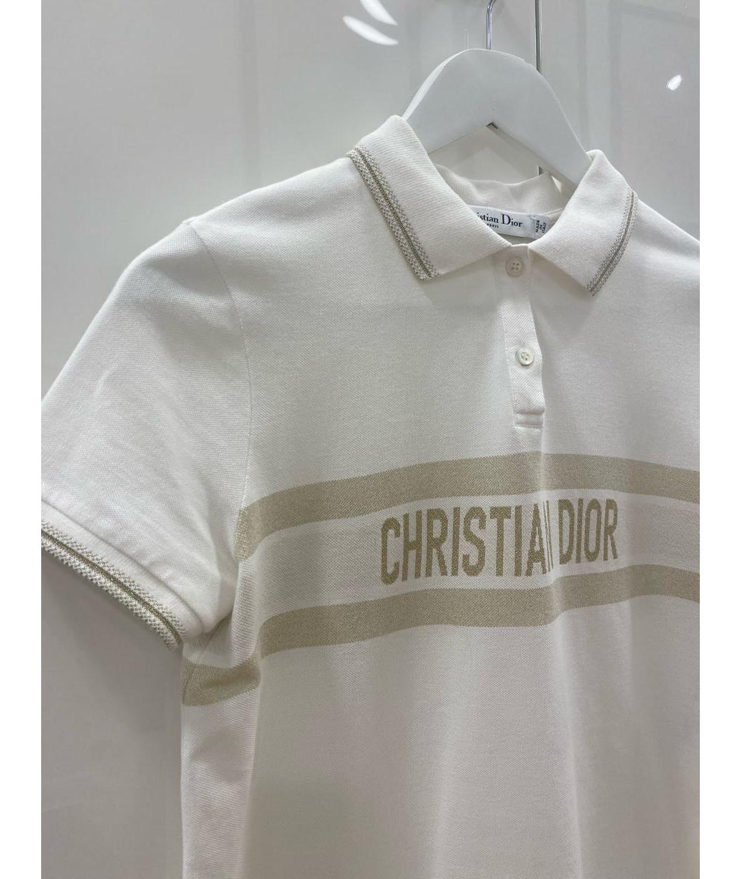 CHRISTIAN DIOR Белая хлопковая футболка, фото 4
