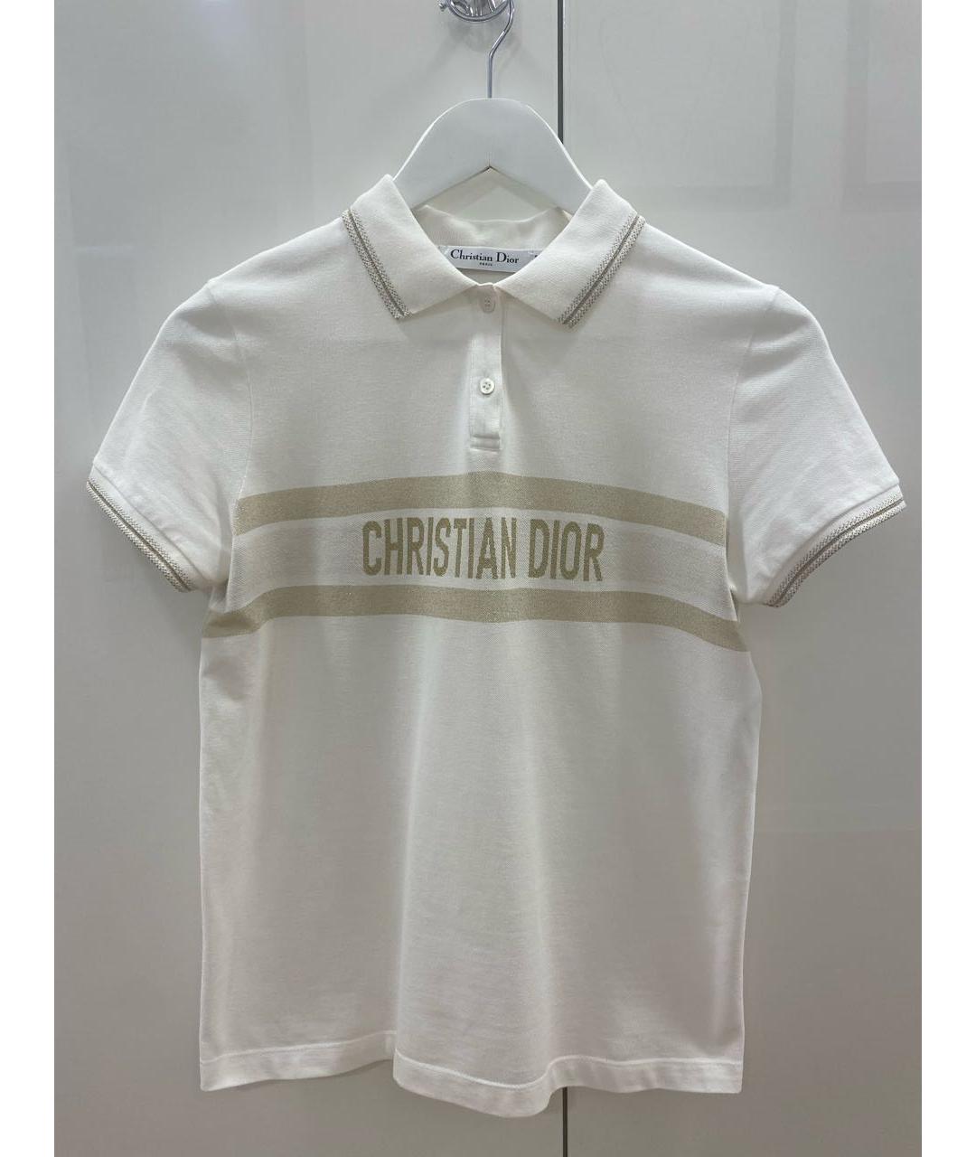 CHRISTIAN DIOR Белая хлопковая футболка, фото 7
