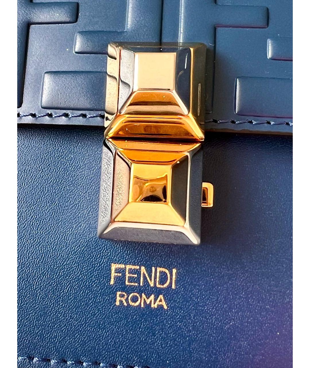 FENDI Синяя кожаная сумка через плечо, фото 6