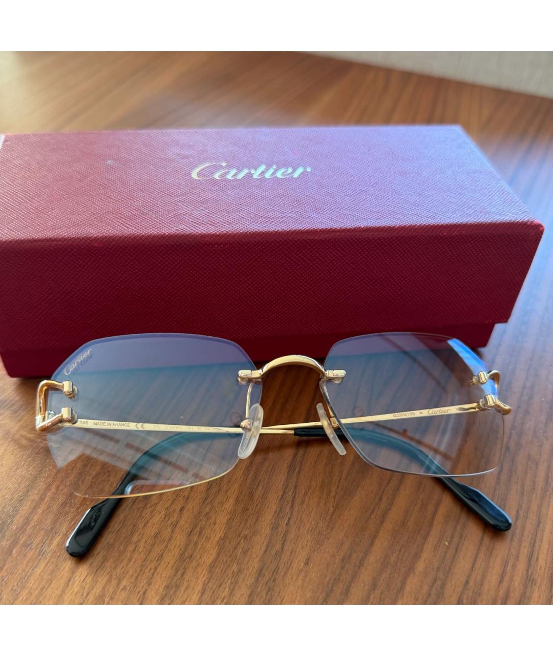 CARTIER Деревянные солнцезащитные очки, фото 7