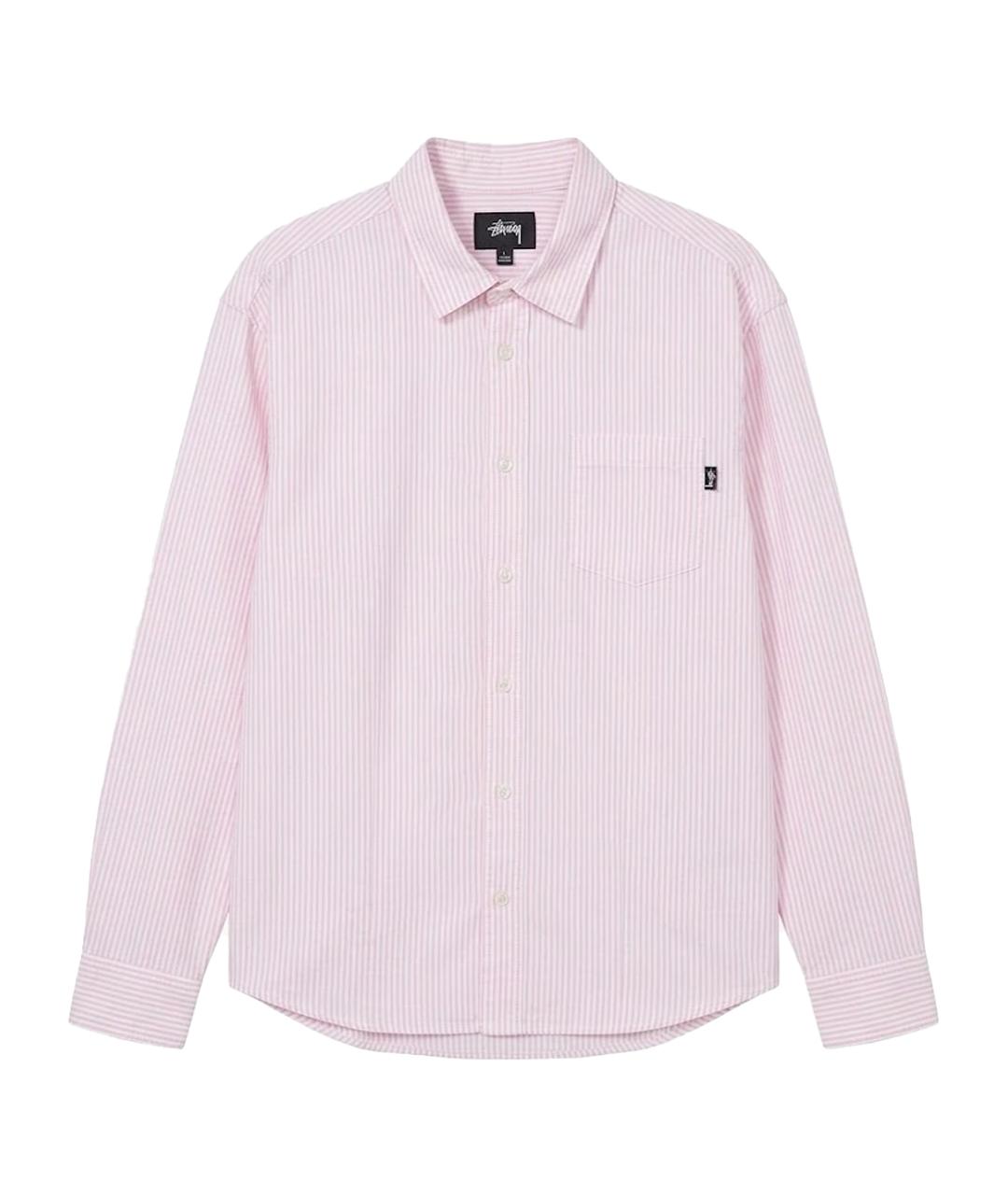 STUSSY Розовая хлопковая кэжуал рубашка, фото 1