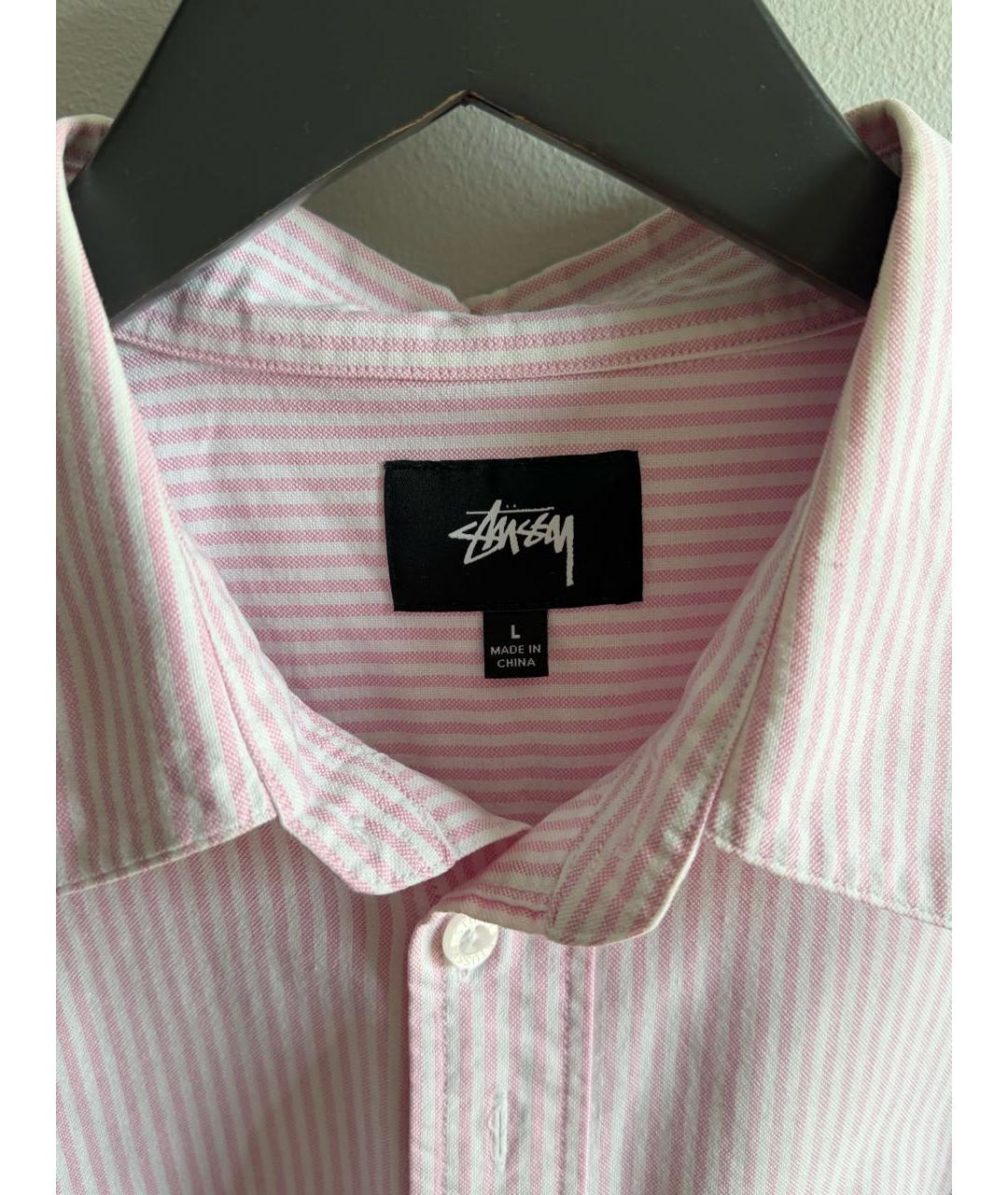 STUSSY Розовая хлопковая кэжуал рубашка, фото 3