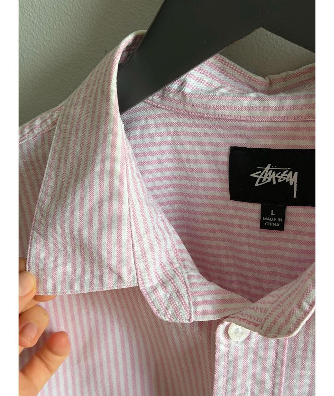 STUSSY Розовая хлопковая кэжуал рубашка, фото 5