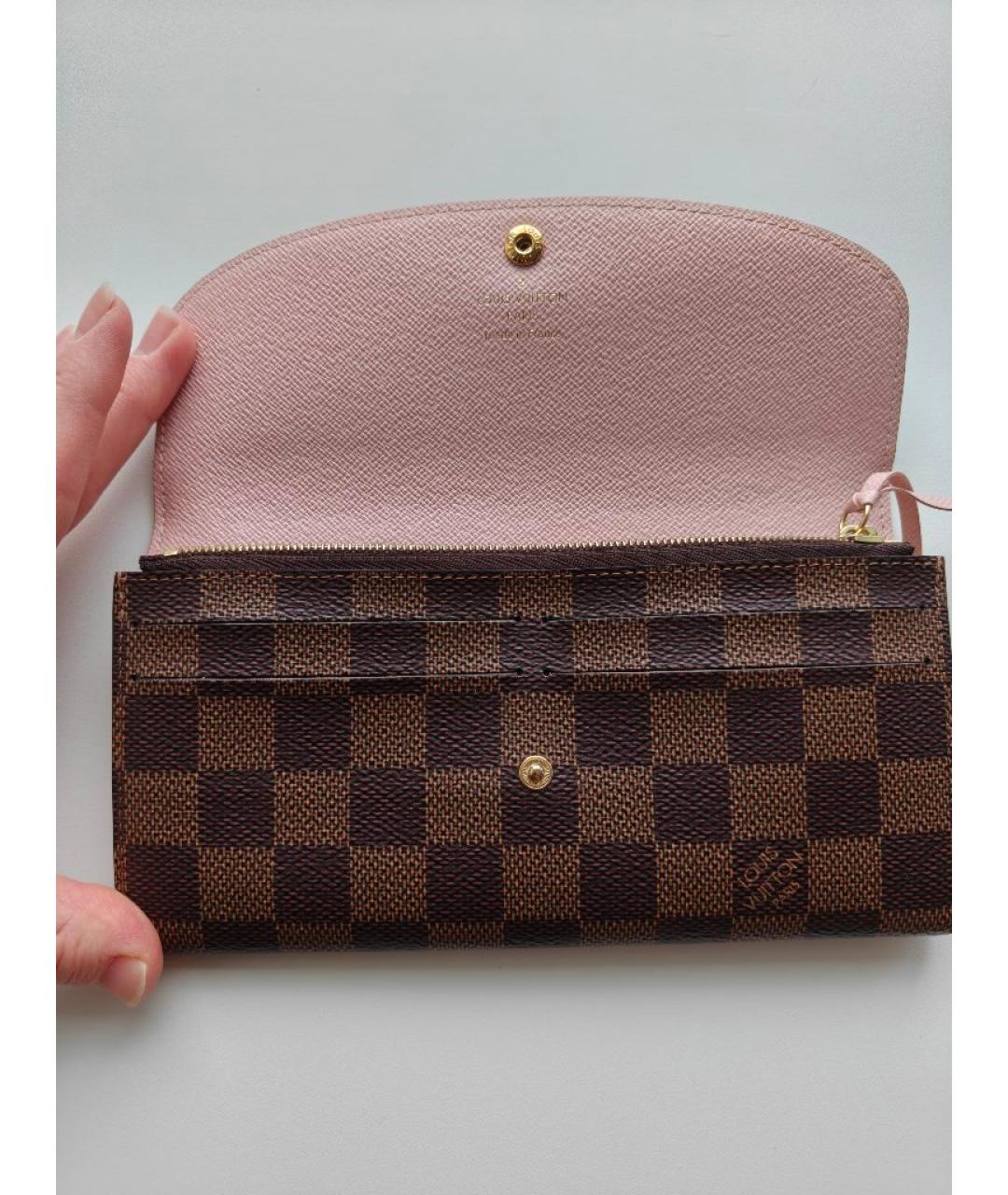LOUIS VUITTON Коричневый кошелек из искусственной кожи, фото 4