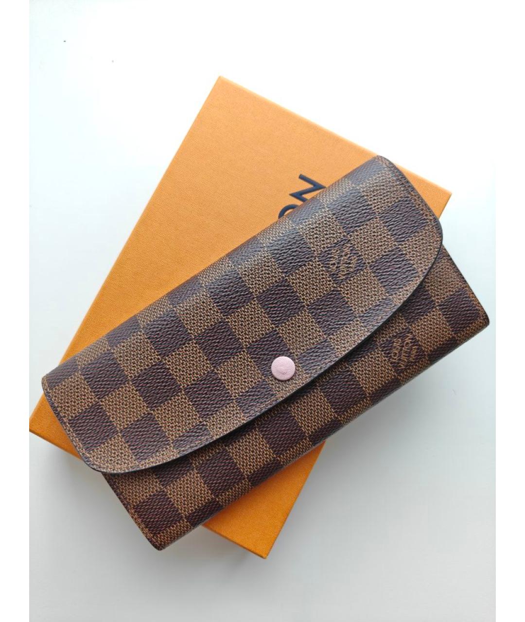 LOUIS VUITTON Коричневый кошелек из искусственной кожи, фото 2