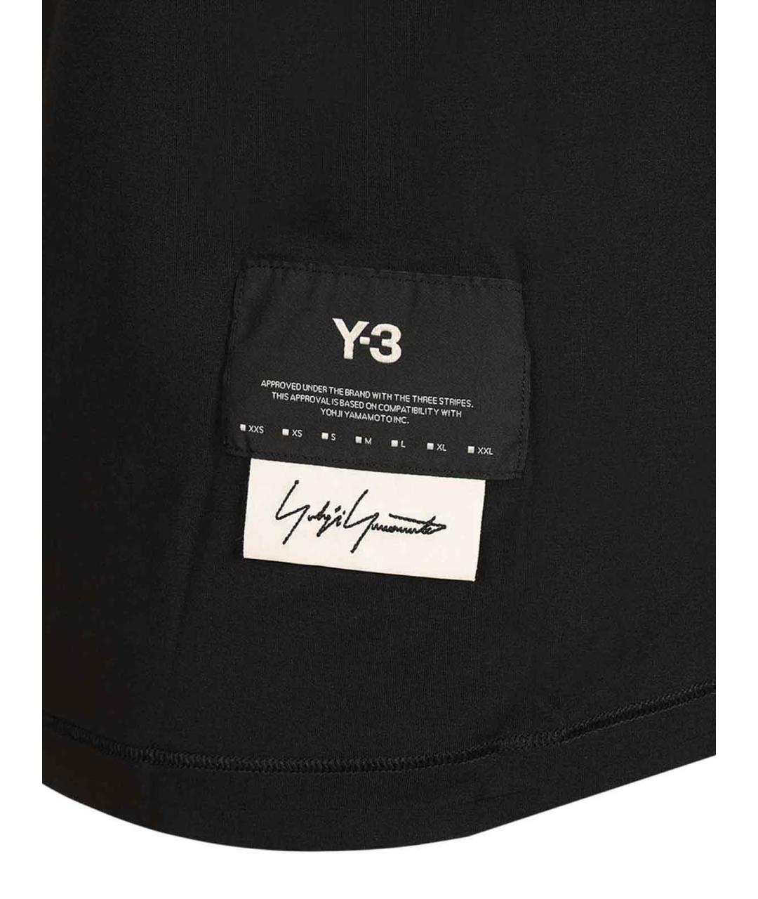 Y-3 Черная синтетическая футболка, фото 6