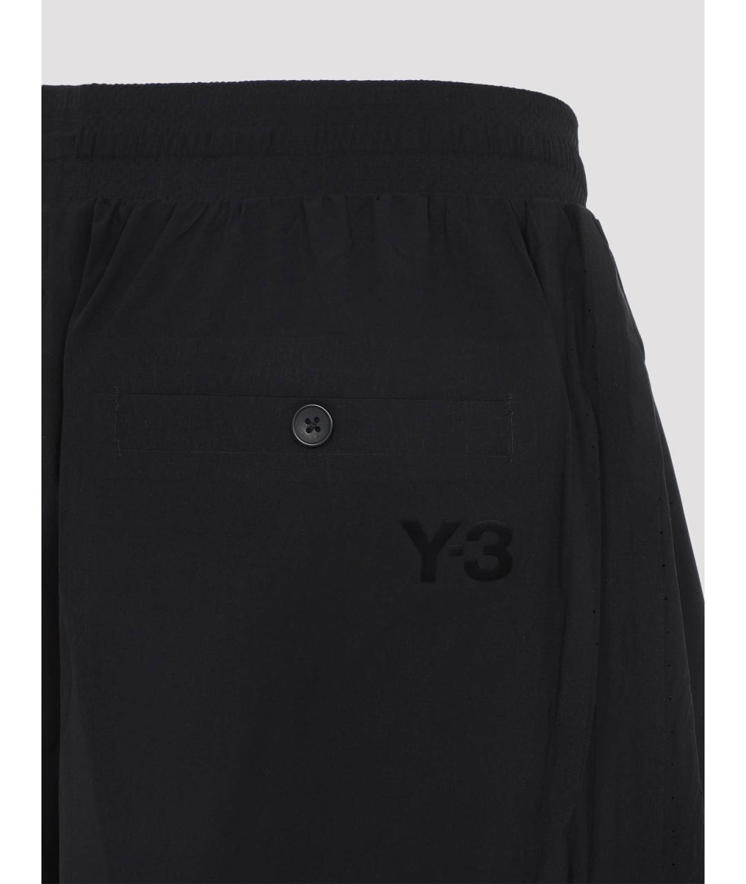 Y-3 Черные полиэстеровые шорты, фото 3